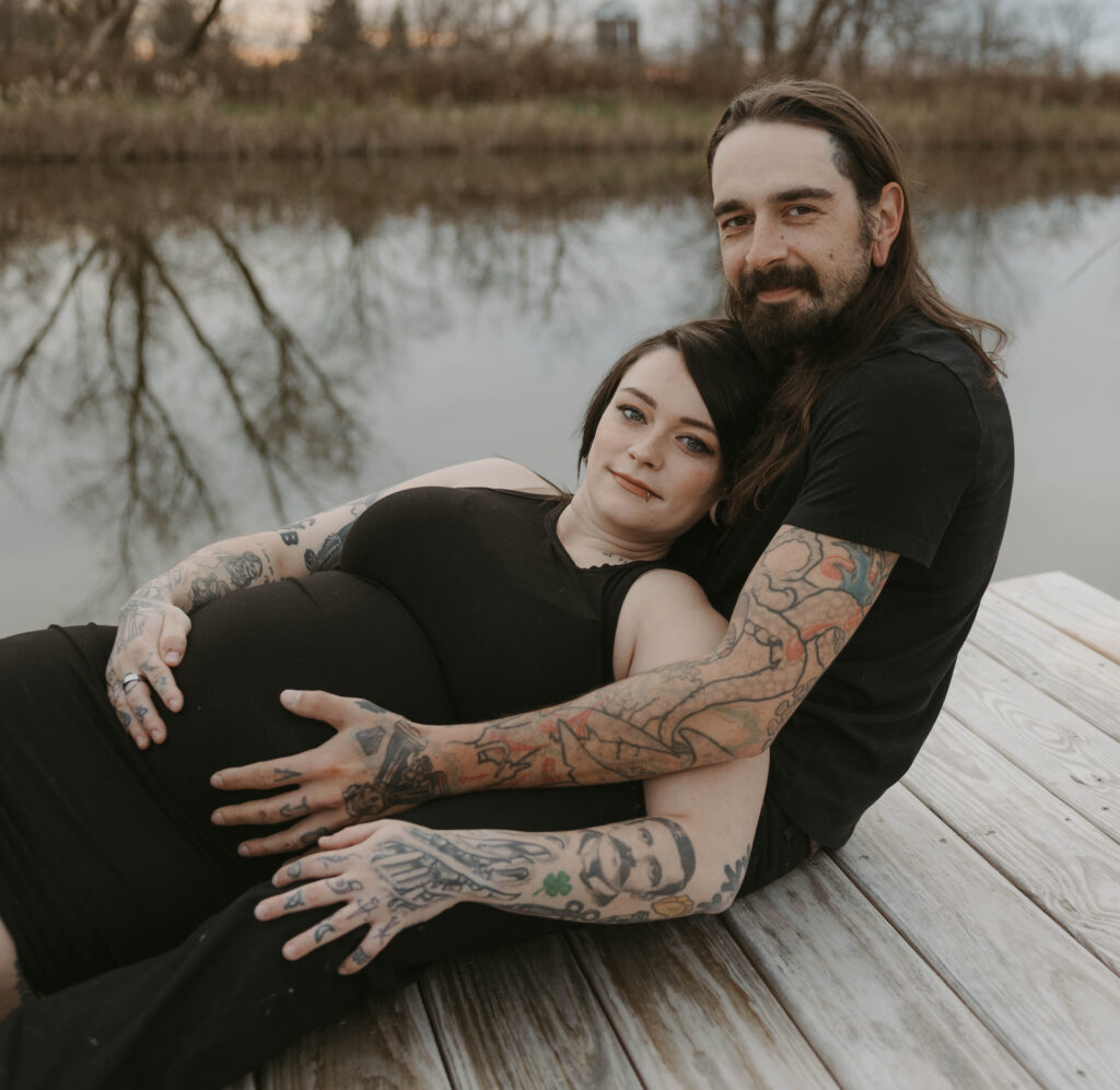 a maternity session for couples